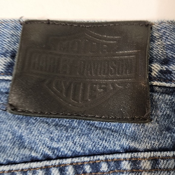 Harley Davidson Jeans Mens Size 36x33 Blue Straight Denim Vintage - Picture 13 of 14